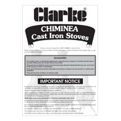 Clarke 6913000 Chiminea Grape Vine Large Cast Iron Stove manual cover