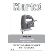 Clarke 6462182 CJS380 Jigsaw manual cover