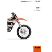 KTM SX‑F 250 2024 Motorcycle manual cover