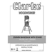 Clarke 6460141 CBS250C 250mm Bandsaw Stand manual cover