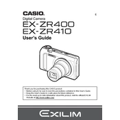 Casio EXZR400 Camera manual cover