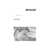 Brandt VE1025W Dishwasher manual cover