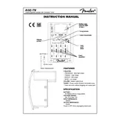 Fender AGE-TN Preamplifier manual cover