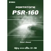 Yamaha PSR-160 Keyboard manual cover