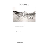 Brandt BDJ424DB Dishwasher manual cover