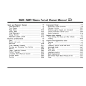 GMC Sierra Denali 2009 manual cover