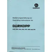 Dürkopp Adler 238 Sewing Machine manual cover