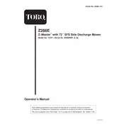 Toro Z Master Z286E 74241 Mower manual cover