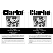 Clarke 3110438 CAT38 Sanding Drum Set manual cover