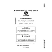 John Deere XUV855D Gator Utility Vehicle manual cover