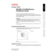 Xerox Phaser 5335 Memory Printer manual cover