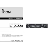 Icom IC-A220 Transceiver manual cover