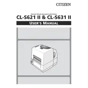 Citizen CL-S621 II Printer manual cover