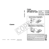 Canon PictBridge DPOF Direct Print CP-220 manual cover