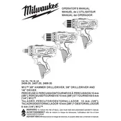 Milwaukee M12 2406-20 Drill manual cover