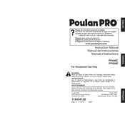 Poulan Pro PP428C Trimmer manual cover