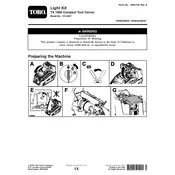 Toro TX 1000 131-9247 Light Kit manual cover