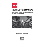 RCA RTU6549 TV manual cover