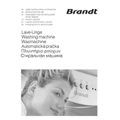 Brandt WT128DSE Washing Machine manual cover