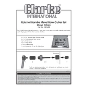 Clarke 1801603 CHT603 Hatchet Handle Metal Hole Cutter Set manual cover