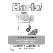 Clarke 3400842 CCM126 Concrete Mixer manual cover