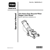 Toro Recycler 21-inch 22296 Mower manual cover