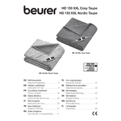 Beurer HD 150 XXL Cosy Taupe Heated Blanket manual cover