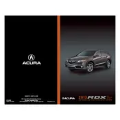 Acura RDX Tech 2013 SUV manual cover