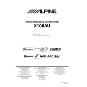 Alpine X108AU manual cover