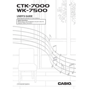 Casio CTK7000 Keyboard manual cover