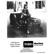 Toro Wheel Horse 32-12BEA2 Tractor manual cover