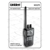 Uniden MHS75 Radio manual cover