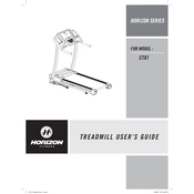 Horizon Fitness CT81 2008 Treadmill manual cover