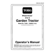 Toro Wheel Horse 312-8 73363 Tractor manual cover