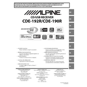 Alpine CDE-190R manual cover