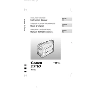 Canon ZR10 manual cover