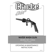 Clarke 5050305 CWG2 Wate Wash Gun manual cover