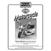 Power Wheels Mattel Harley-Davidson Motorcycle Ride-on 73210 Toy manual cover