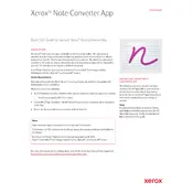 Xerox Note Converter App Application manual cover