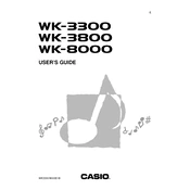 Casio WK3300 Keyboard manual cover