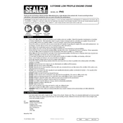 Sealey PH5 Crane manual cover