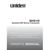 Uniden MHS115 Transceiver manual cover