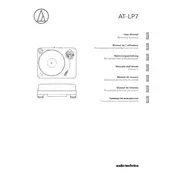 Audio-Technica AT-LP7 Turntable manual cover