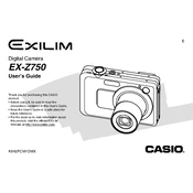 Casio EXZ750 Camera manual cover