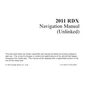 Acura RDX 2011 SUV manual cover