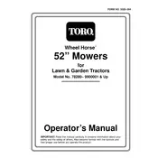 Toro Wheel Horse 52-inch 78280 Mower manual cover