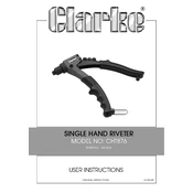 Clarke 1801876 CHT876 Single Hand Riveter manual cover