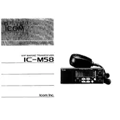 Icom IC-M58 Transceiver manual cover