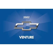 Chevrolet Venture 2002 manual cover