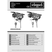 Scheppach HRS250 4906904000 Wire Rope Pulley manual cover